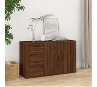 Vidaxl Buffet Chêne Marron 100x33x59,5 Cm Bois D'ingénierie Multicolore