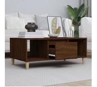 Vidaxl Table Basse Chêne Marron 90x50x36,5 Cm Bois D'ingénierie Multicolore