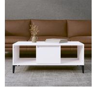 821068 vidaXL Table basse Blanc 90x50x36,5 cm Bois d'ingénierie