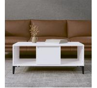 821070 vidaXL Table basse Blanc brillant 90x50x36,5 cm Bois d'ingénierie