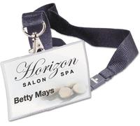 821119 Porte-Badge Click Fold Avec Pince Combi Pour Badge 40 X 75 Mm Polypropylène Transparent Boîte De 25