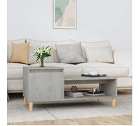 821128 vidaXL Table basse Gris béton 100x50x45 cm Bois d'ingénierie