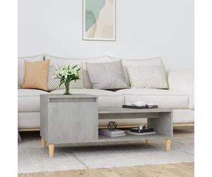 821128 vidaXL Table basse Gris béton 100x50x45 cm Bois d'ingénierie
