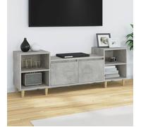 Vidaxl Meuble Tv Gris Béton 160x35x55 Cm Bois D'ingénierie Marron