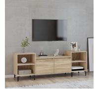 Vidaxl Meuble Tv Chêne Sonoma 160x35x55 Cm Bois D'ingénierie Marron