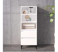 821244 vidaXL Buffet haut Blanc 40x36x110 cm Bois d'ingénierie