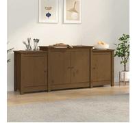 vidaXL Buffet Marron miel 164x37x68 cm Bois massif de pin