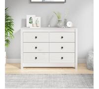 821765 vidaXL Armoire latérale Blanc 100x40x72 cm Bois de pin massif