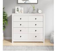 vidaXL Armoire latérale Blanc 100x40x90 cm en bois de pin massif