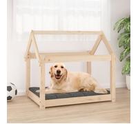 822207 vidaXL Lit pour chien 81x60x70 cm Bois de pin solide