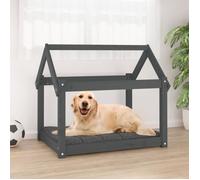 822209 vidaXL Lit pour chien Gris 81x60x70 cm Bois de pin solide