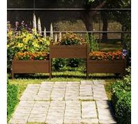 822255 vidaXL Jardinière Marron miel 245,5x44x75 cm Bois massif de pin Marron G