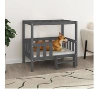 822384 vidaXL Lit pour chien Gris 95,5x73,5x90 cm Bois de pin solide