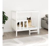822388 vidaXL Lit pour chien Blanc 105,5x83,5x100 cm Bois de pin solide