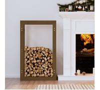 822415 vidaXL Support de bois de chauffage Marron miel 60x25x100 cm Bois pin