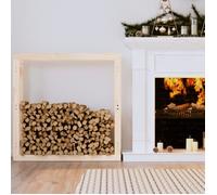 822422 vidaXL Support pour bois de chauffage 100x25x100 cm Bois de pin