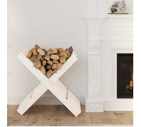 822448 vidaXL Porte-bûches Blanc 47x39,5x48 cm Bois massif de pin