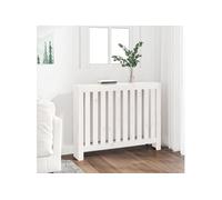 822572 vidaXL Cache-radiateur Blanc 108,5x19x84 cm Bois massif de pin