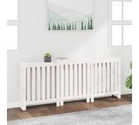 vidaXL Cache-radiateur Bois massif de pin 210x21x85 cm Blanc