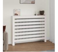 Vidaxl Cache-Radiateur Blanc 108,5x19x84 Cm Bois Massif De Pin