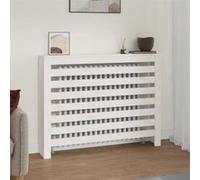 vidaXL Cache-radiateur 822597 – Blanc en bois massif de pin 108,5 x 19 x 84 cm