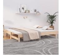 Vidaxl Cadre De Lit 120x190 Cm Bois Pin Massif Petit Double Marron