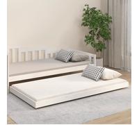 823500 vidaXL Cadre de lit Blanc 80x200 cm Bois de pin massif
