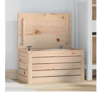 823614 vidaXL Boîte de rangement 59,5x36,5x33 cm Bois massif de pin