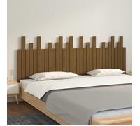 Tête de lit murale Marron miel 204x3x80 cm Bois massif de pin, tête de lit, tête de lit en bois massif,, tête de lit en bois