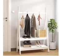 Porte-vêtements Blanc 100x45,5x150 cm Bois de pin massif vidaXL vidaXL Blanc