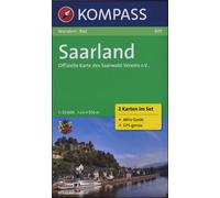 825 saarland 1/50 000 - Collectif - Kompass Karten - broché - Atlas / carte