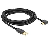 82683 Câble USB 2.0 Plaqué Or 3 Mètres Noir 24AWG,28AWG 480Mbps DELOCK