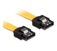[82797] Delock Câble S-ATA 10cm M/M à Clip Jaune