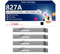 827A Cartouche de Toner de Remplacement CF300A CF301A CF303A CF302A pour HP LaserJetM880z /M880Z/M880Z NFC Imprimantes, 31500 Pages
