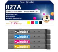 827A Cartouche de Toner de Remplacement CF300A CF301A CF303A CF302A pour HP LaserJetM880z /M880Z/M880Z NFC Imprimantes, 31500 Pages