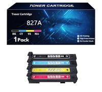 827A Cartouches de Toner Haute Capacité Compatibles avec Les Modèles pour HP 827A CF300A CF301A CF302A CF303A, pour HP Color Laserjet M880z M880 M880z Imprimantes,4 Color-4 Pack