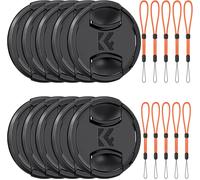 82mm 10 Bouchons Objectifs et 10 Courroies Élastiques Compatible avec Appareil Photo Canon Nikon Sony Olympus Fujifilm Pentax Panasonic Leica(20 en 1).[G1347]