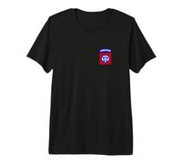 82nd Airborne Division Veteran Parachutiper Patch Pocket Christmas T-Shirt Haut de Gamme