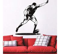 82X86Cm Ballon De Rugby Avec But De Joueur Coup De Pied Rugby Stickers Muraux Gym Sport Déco Art Décalcomanie Papier Peint Garçon Chambre Décor À La Maison