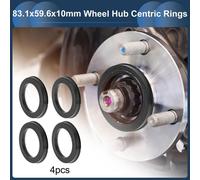 83,1 Mm à 59,6 Mm Bagues De Centrage De Moyeu De Roue De Voiture En Polycarbonate Noir Roues De Centre D'Arbre D'Amortissement De Choc Hubrings 4 Pièces
