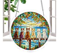 83-Piece Acrylic Jigsaw Puzzle Window Covering - 2026 New Acrylic Jigsaw Puzzle Sun Catcher Window Covering | Stained Glass Effect Animal Puzzles | 19cm Garden Decoration for Living Room