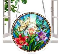 83-Piece Acrylic Jigsaw Puzzle Window Covering - 2026 New Acrylic Jigsaw Puzzle Sun Catcher Window Covering | Stained Glass Effect Animal Puzzles | 19cm Garden Decoration for Living Room