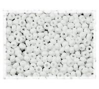 830 pcs (20g) Big Preciosa Ornela Seed Beads 8/0 (3mm-0.9mm hole), Rocailles for embroidery, bracelets, DIY and other craft, Natural White Opaque 03050