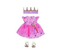 BABY born deluxe Happy Birthday Kit 43 cm - pour les Tout-Petits de 3 ans et plus - Idéal pour les enfants - Contient un Kit d'Anniversaire, une Robe, des Chaussures, une Couronne et un Gâteau