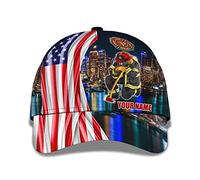 831 Femme Homme Protection Solaire Casquette De Baseball Séchage Rapide Snapback Casquette Impression Pompier À Genoux Personnalisée - Drapeau Américain Pompier Maltese Feu Honneur Sauvetage Courage
