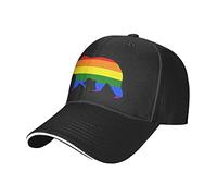 831 Femme Homme Snapback Casquette Gay-Pride-Rainbow-Bear Casquette Baseball Séchage Rapide Casquette Trucker Respirant Chapeau De Golf pour Golf Hip Pop Pêche