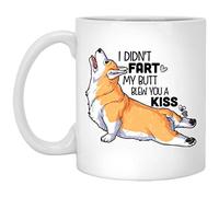 831 Tasse À Café En Céramique Tasse Cadeau 330Ml Cadeau Corgi - Tasse À Café Drôle - Cadeau D'Amant De Chien Corgi - Je N'Ai Pas Pété Mes Fesses Vous A Soufflé Un Baiser