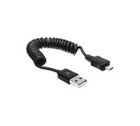 [83162] Delock Câble USB 2.0 Spirale Type vers Micro B 20 à 60 cm Noir