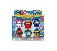 (83168-6)6 In 1 Korean Animation Cartoon Robocar Poli Transformation Robot Car Toys Set_lp