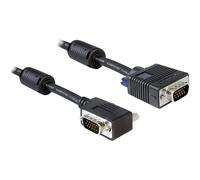 [83173] Delock Câble VGA HD-15 (M) pour HD-15 (M) connecteur à 90° 2m Noir